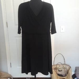 Black wrap dress